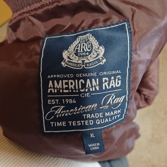 American Rag Varsity Jacket (Men XL) (Denim, Maroon) - Picture 8 of 9